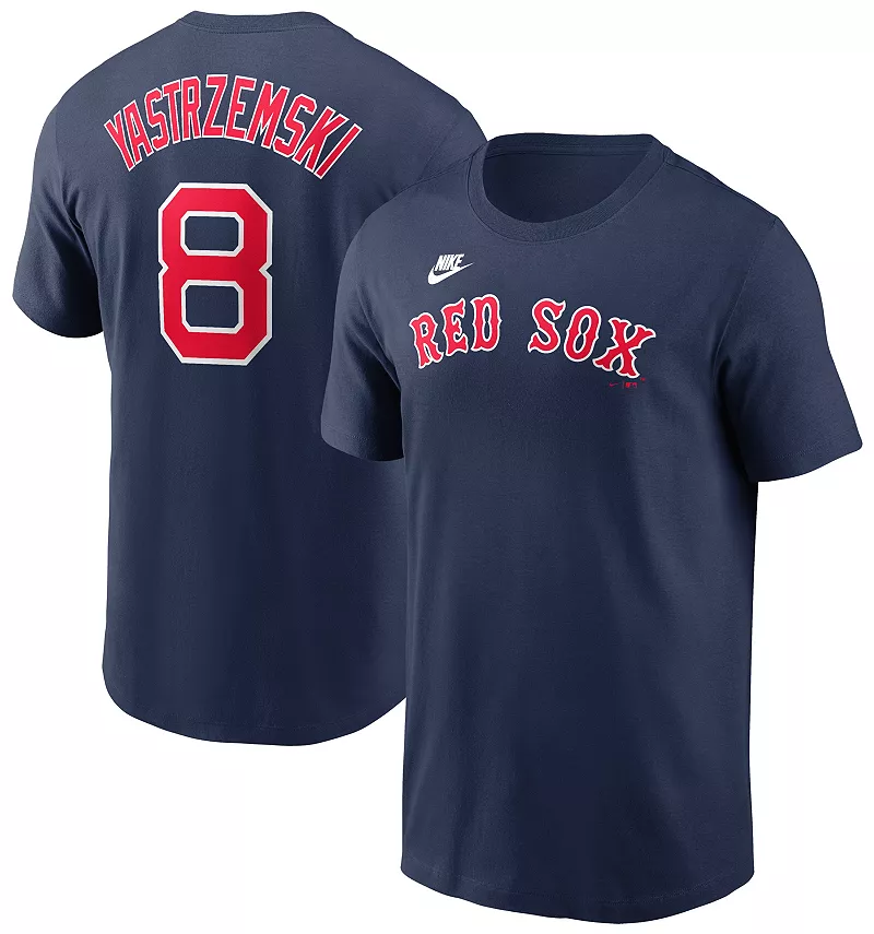 

Мужская футболка Nike Boston Red Sox Carl Yastrzemski #8 темно-синяя Cooperstown