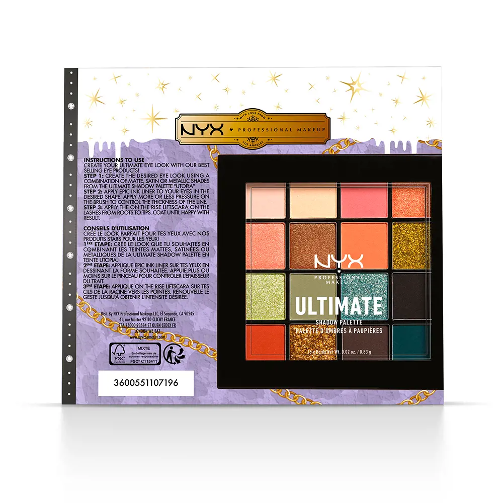 Тени для век Vegan eye pass limited edition lote Nyx Professional Make Up, 3 шт. — фото 2