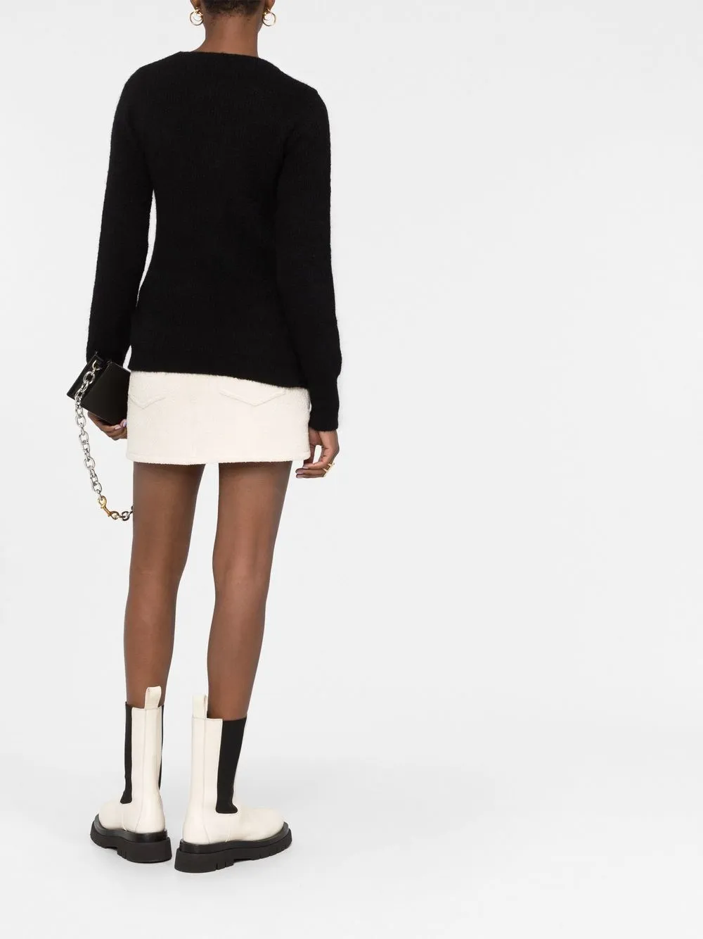 Кардиган Le Maille Pau асимметричного кроя JACQUEMUS, черный — фото 4