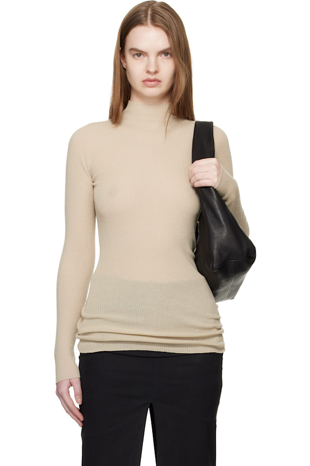 

Rick Owens Бежевый свитер с изображением черепахи и храма