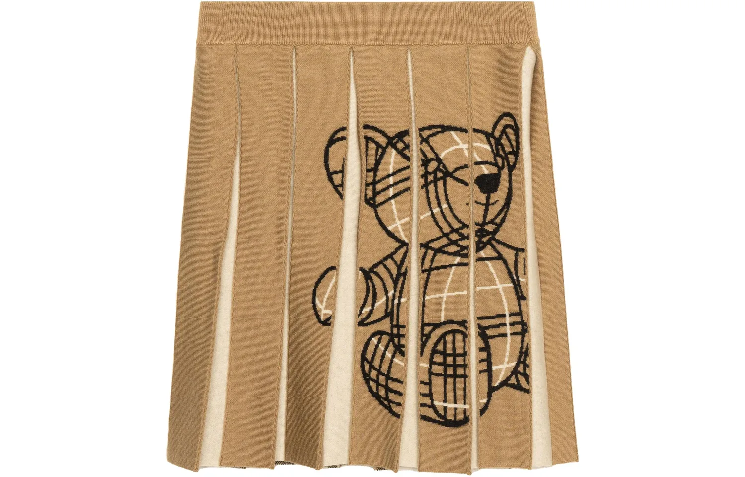 Детская короткая юбка Burberry, светло-коричневый — фото 3