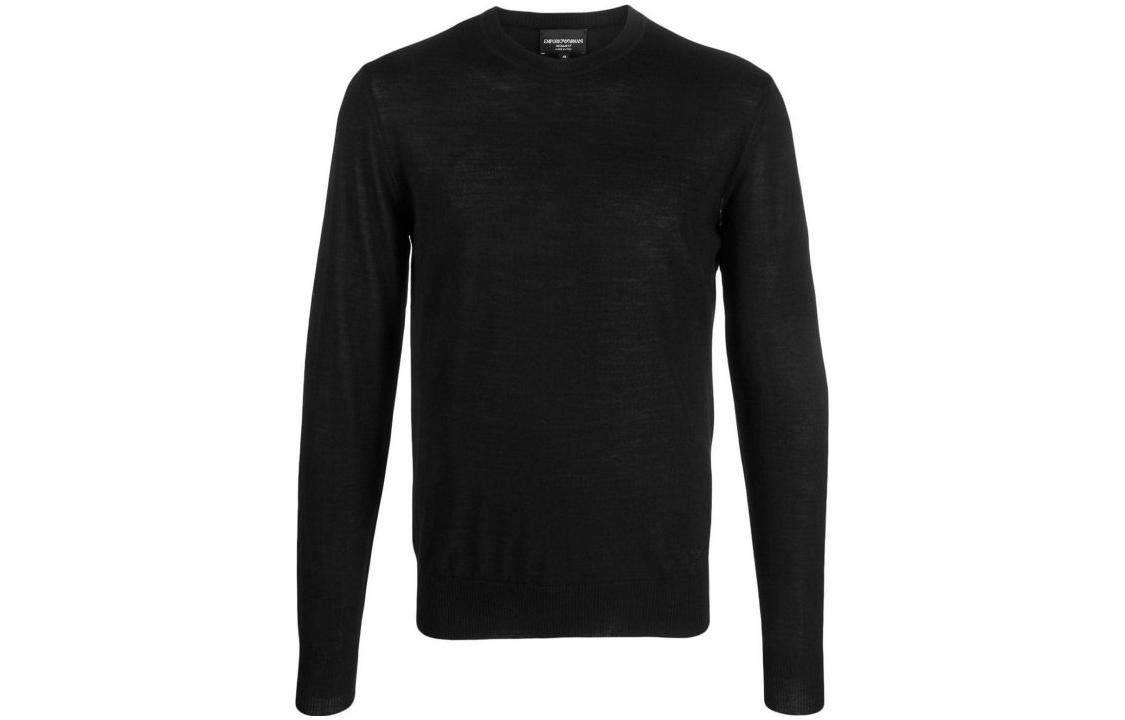 

Свитер с вышитым логотипом EMPORIO ARMANI, черный