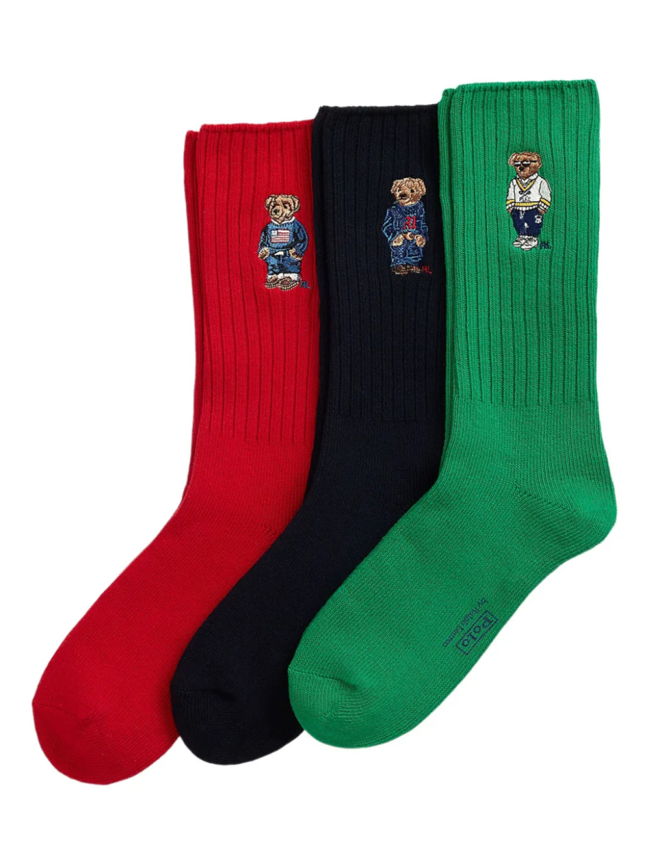 

Polo Ralph Lauren комплект из трех пар носков с принтом, зеленый
