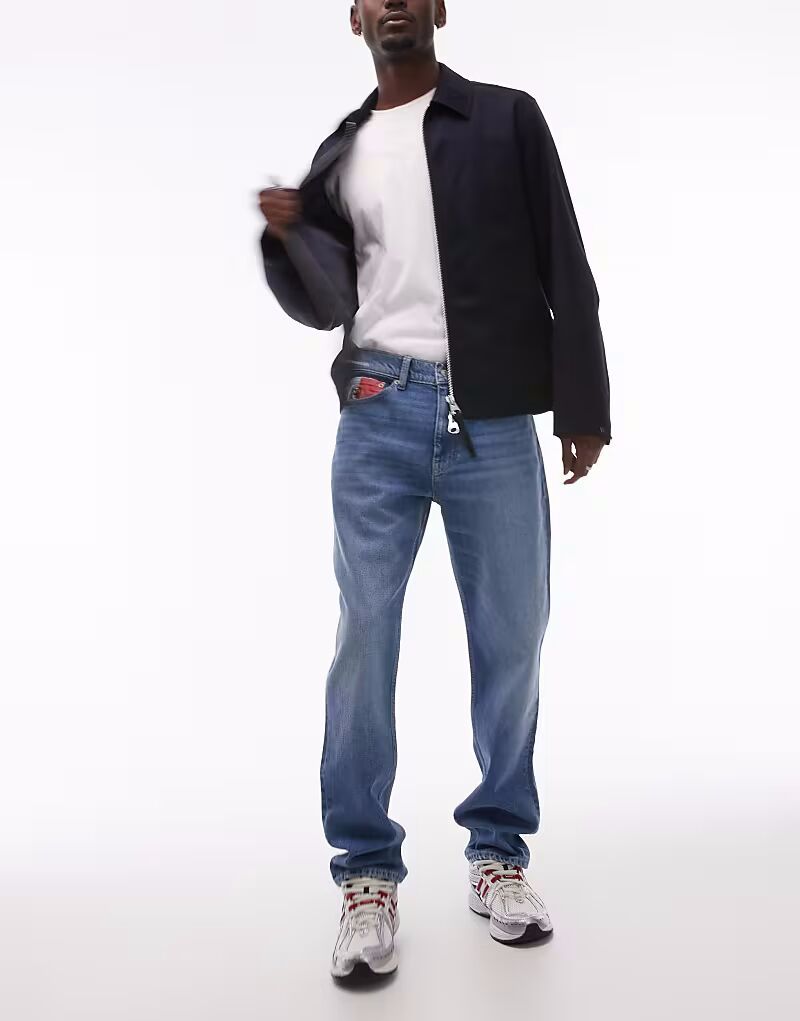 

Узкие прямые джинсы Tommy Jeans Ryan средне-синего цвета