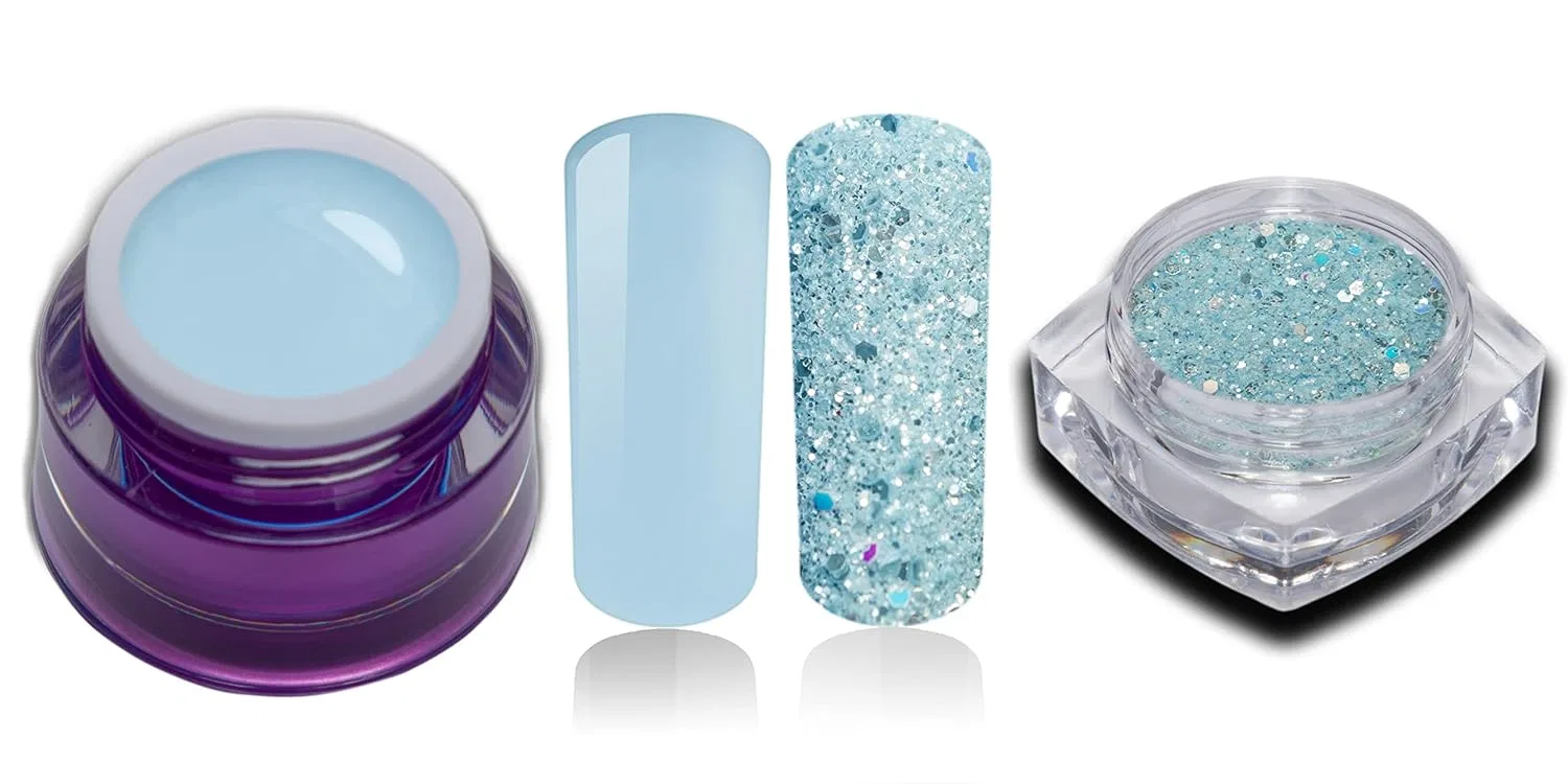 Набор цветных гель-лаков «Pastel Skylight» с блестками от RM Beautynails Rm Beautynails