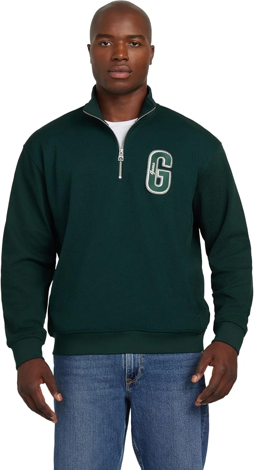 

Свитер с молнией и воротником-стойкой Eco Harris Twill GUESS