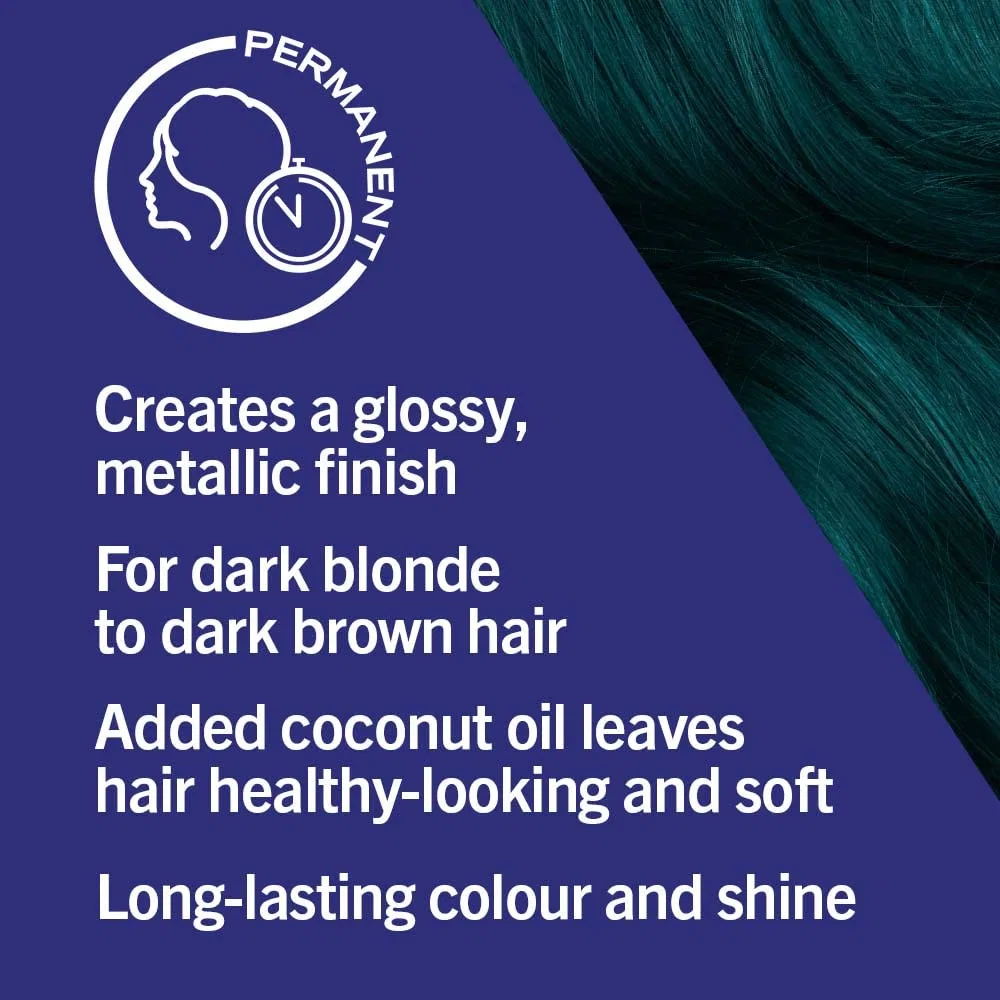 Стойкая краска для волос «LIVE Urban Metallics Midnight Jade U75» от Schwarzkopf Live, Midnight Jade — фото 2