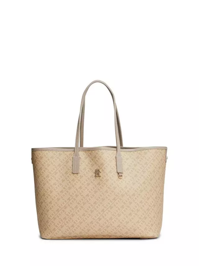 

Сумка тоут Tommy Hilfiger Monopoly Leather, бежевый