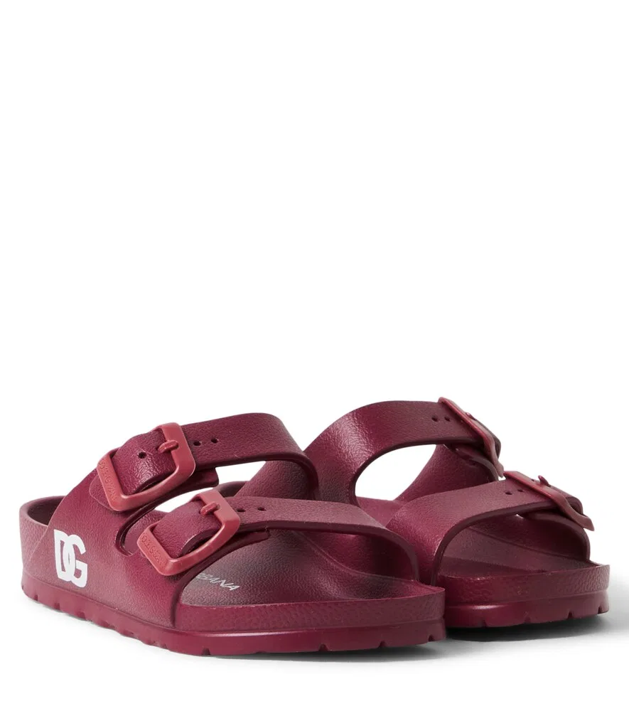 Сандалии DG Dolce&Gabbana Kids, бургунди