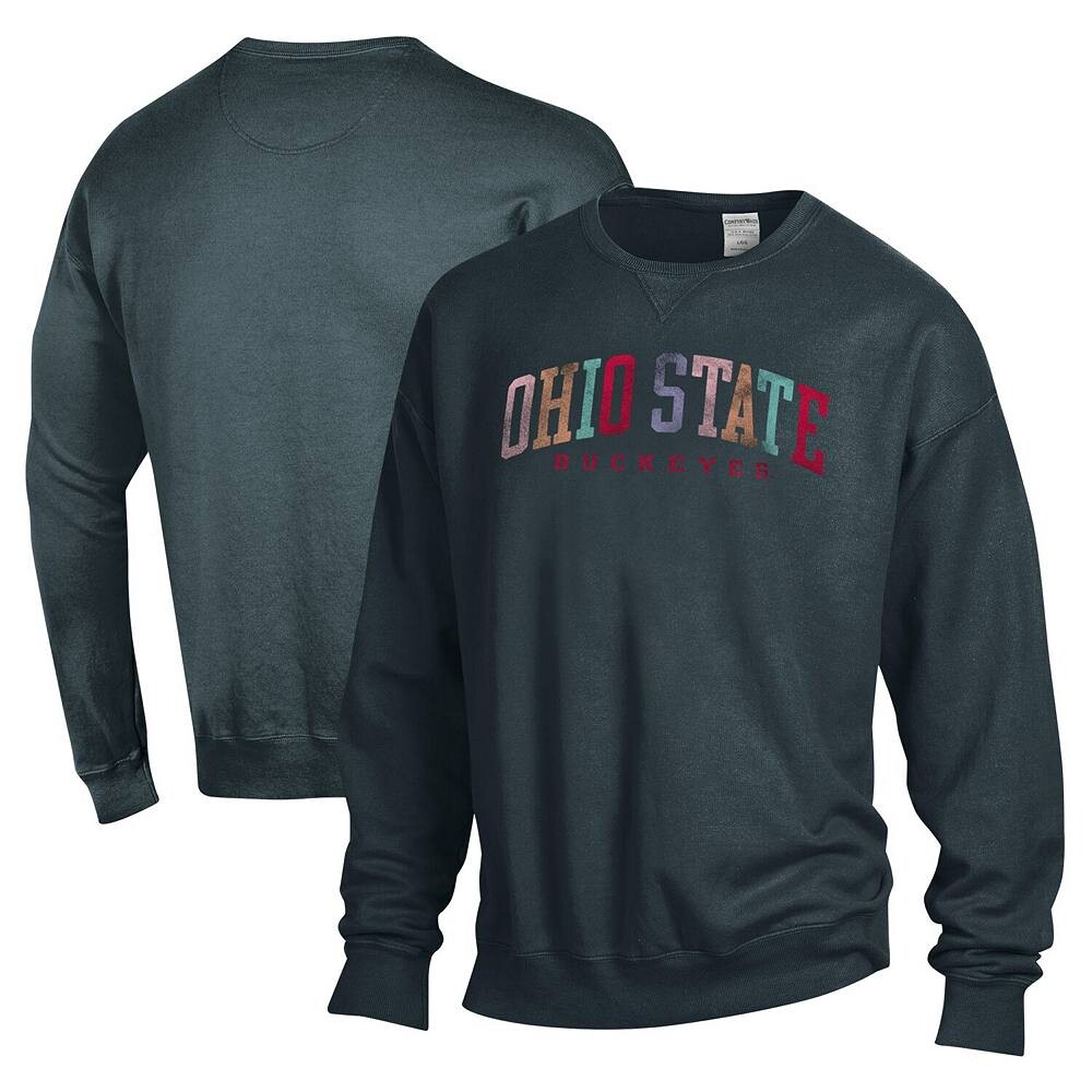 

Унисекс Комфортсерый свободный пуловер Ohio State Buckeyes ComfortWash, цвет Osu Grey