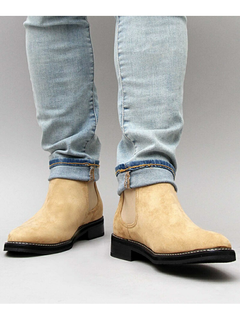 Ботинки с боковыми вставками, ботинки челси с гладким носком Glabella, Black (suede) — фото 4