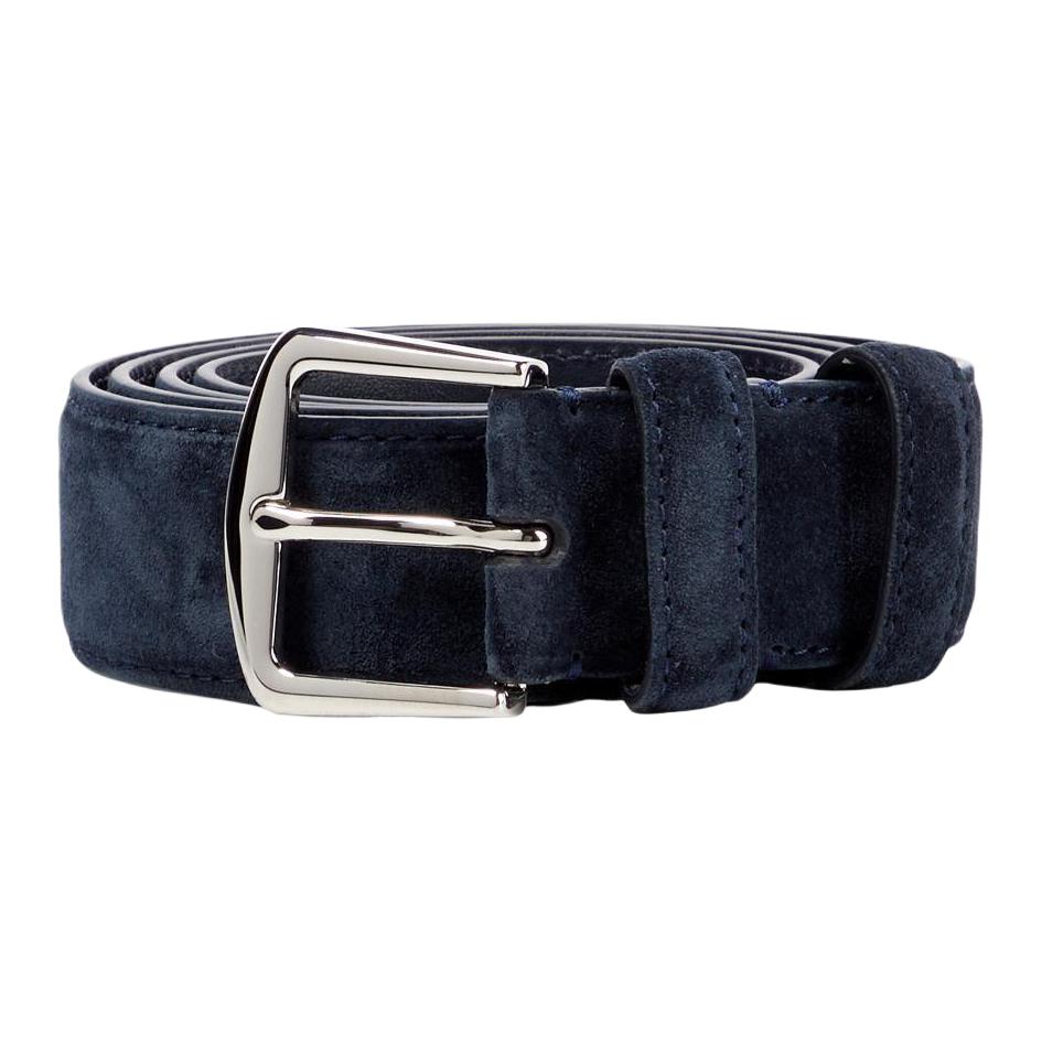 

Ремень мужской из телячьей кожи 3,5 см Loro Piana, синий