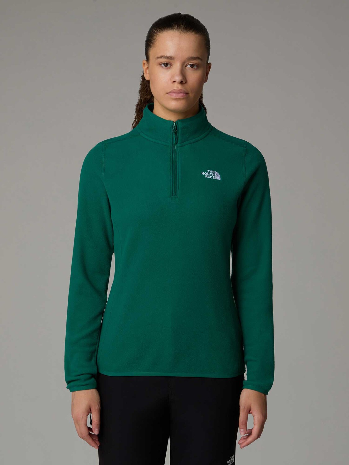

Толстовка The North Face W 100 GLACIER 1/4 ZIP - EU, зеленый