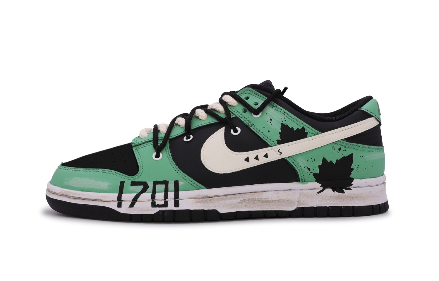 

Кроссовки Nike Dunk Skateboard Shoes Women's Low-Top Black Green