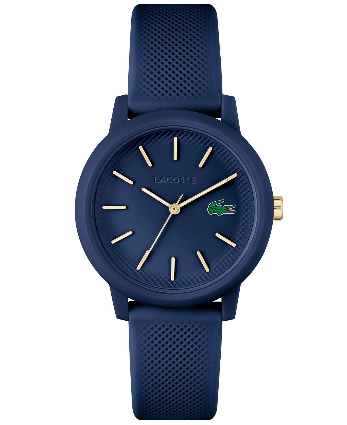 

Женские часы L.12.12 темно-синего цвета с силиконовым ремешком, 36 мм Lacoste