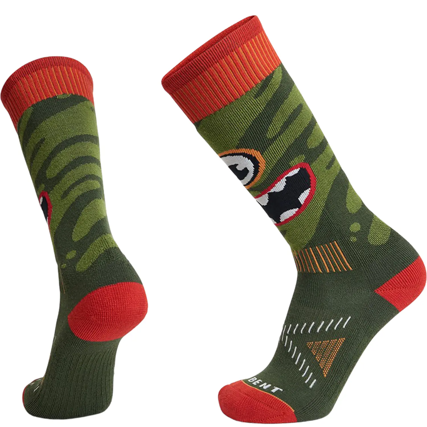 

Носки Le Bent Monster Party Light Snow, цвет Kombu Green