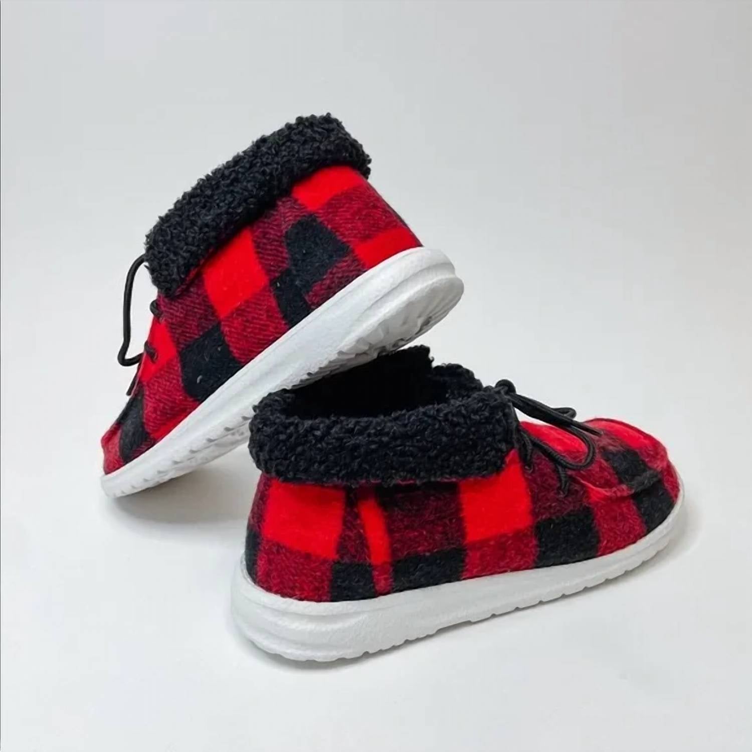 Женские кроссовки Mighty Sneaker Bootie в красную клетку Buffalo Gypsy Jazz — фото 3