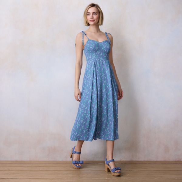 

Женское платье длиной до колена с вырезом сердечком Lc Lauren Conrad, цвет blue willa wisteria