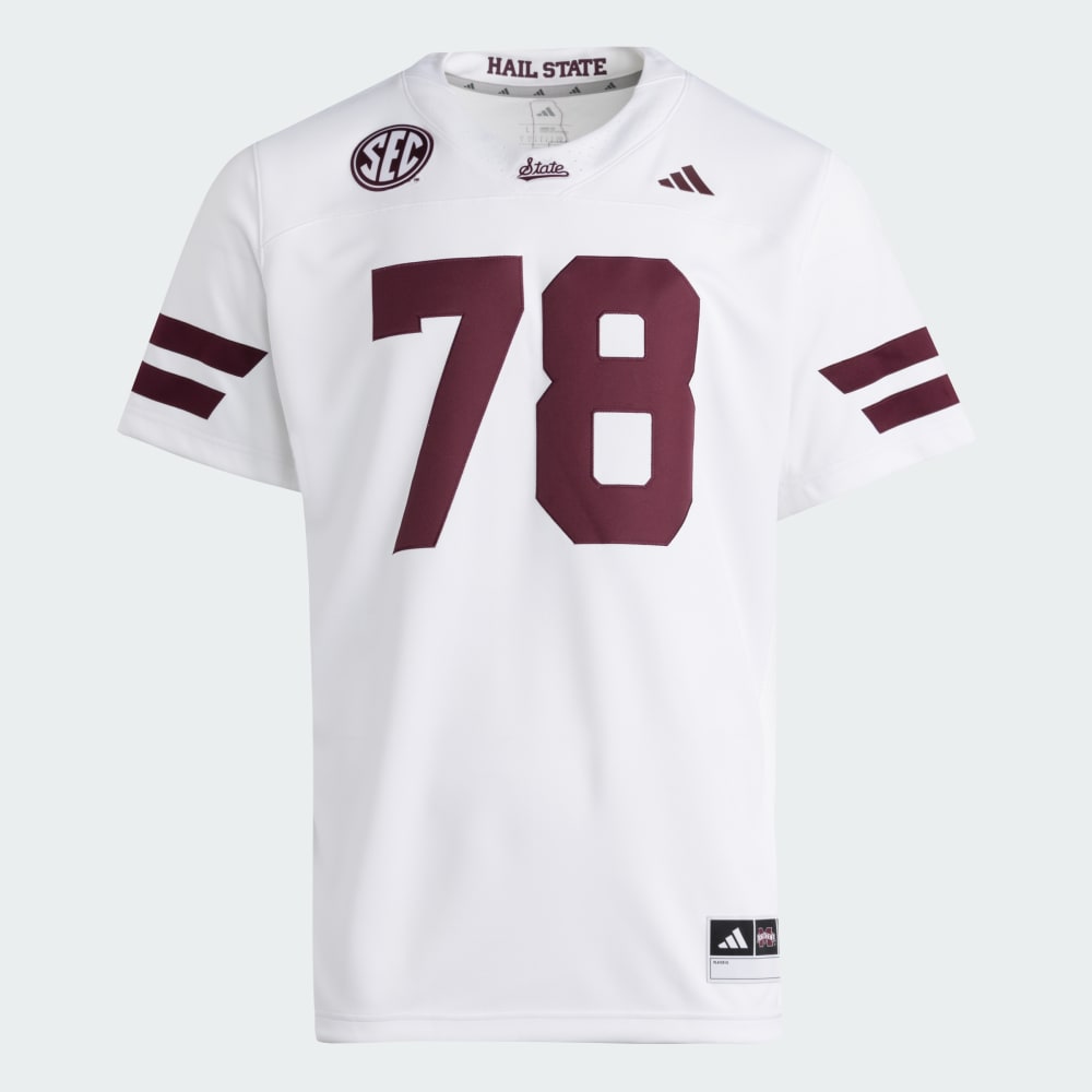 

Джерси Adidas Mississippi State Bulldogs Premier Away Football Jersey, белый