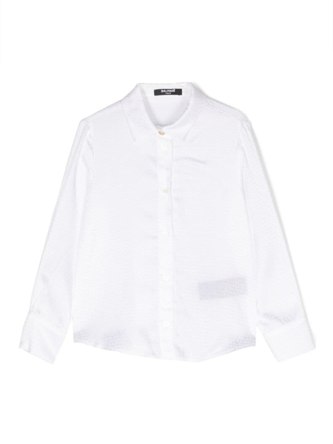 

Balmain Kids рубашка с логотипом, белый