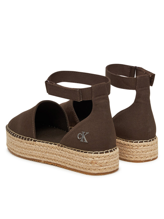 Эспадрильи Flatform Espadrille Sling Mg YW0YW01735 Calvin Klein Jeans, коричневый — фото 3