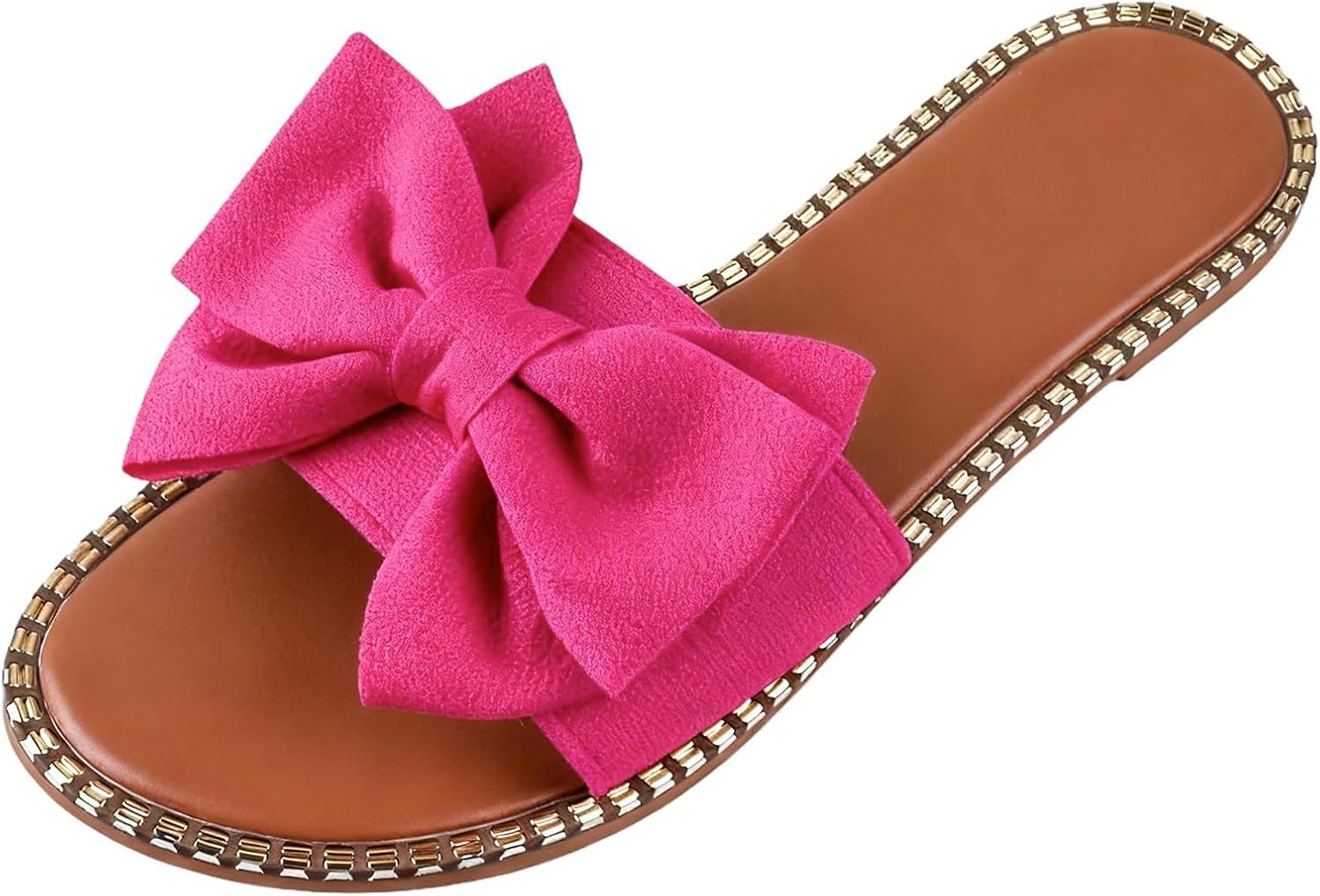 

Женские сандалии с бантом, открытый носок, шлепанцы, удобные повседневные туфли, пляжные сандалии для путешествий и отдыха, летние прогулочные сандалии, модная обувь для улицы Movnebyro, розовый