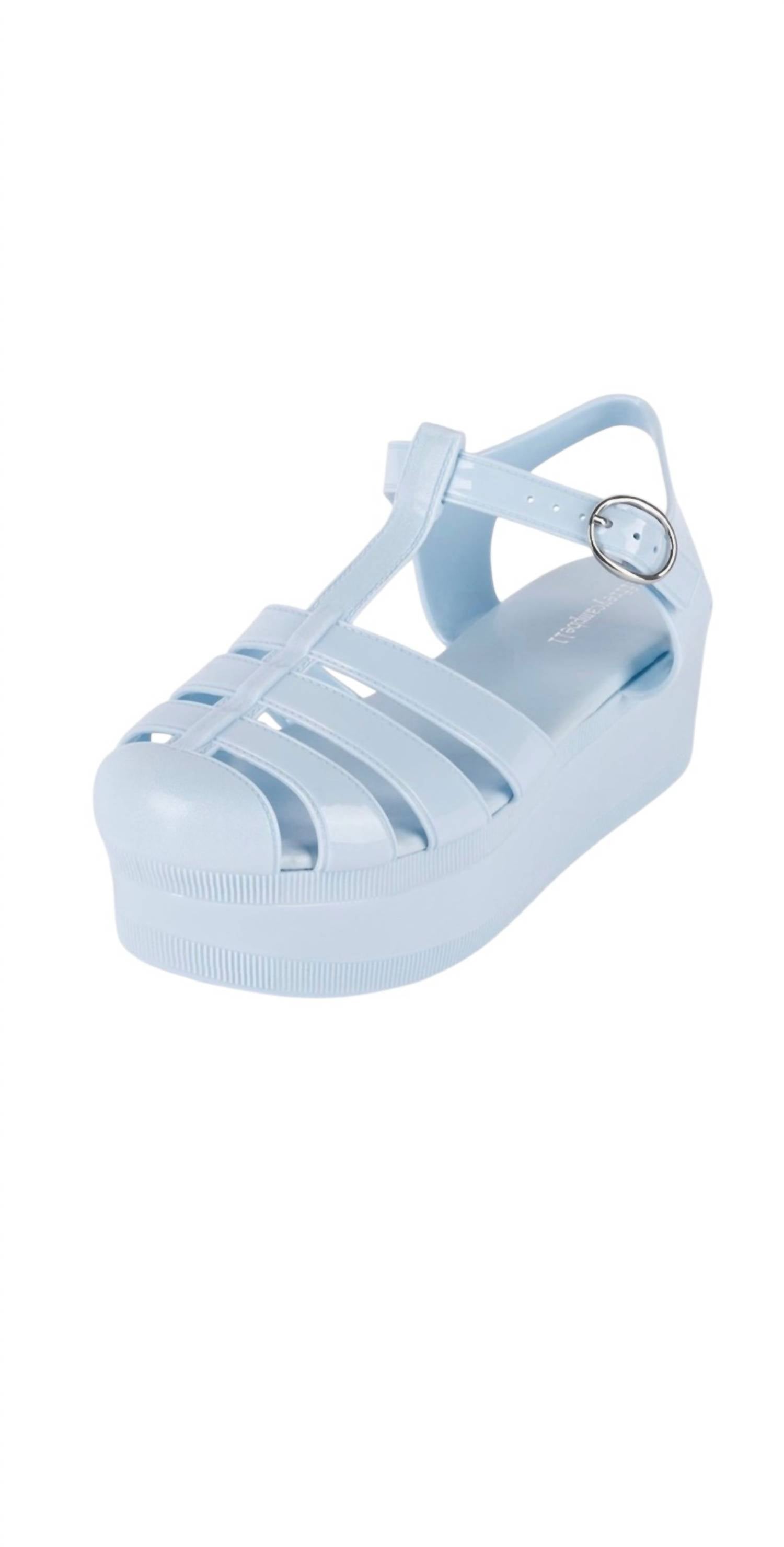 Женские сандалии 8 Platform Jelly Y2K в цвете леденцово-голубом Jeffrey Campbell
