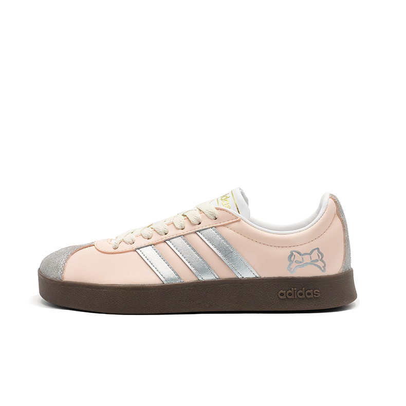 

Кроссовки adidas neo Vl Court Classic Skateboarding Shoes Unisex Low-top Pink/Sliver, розовый