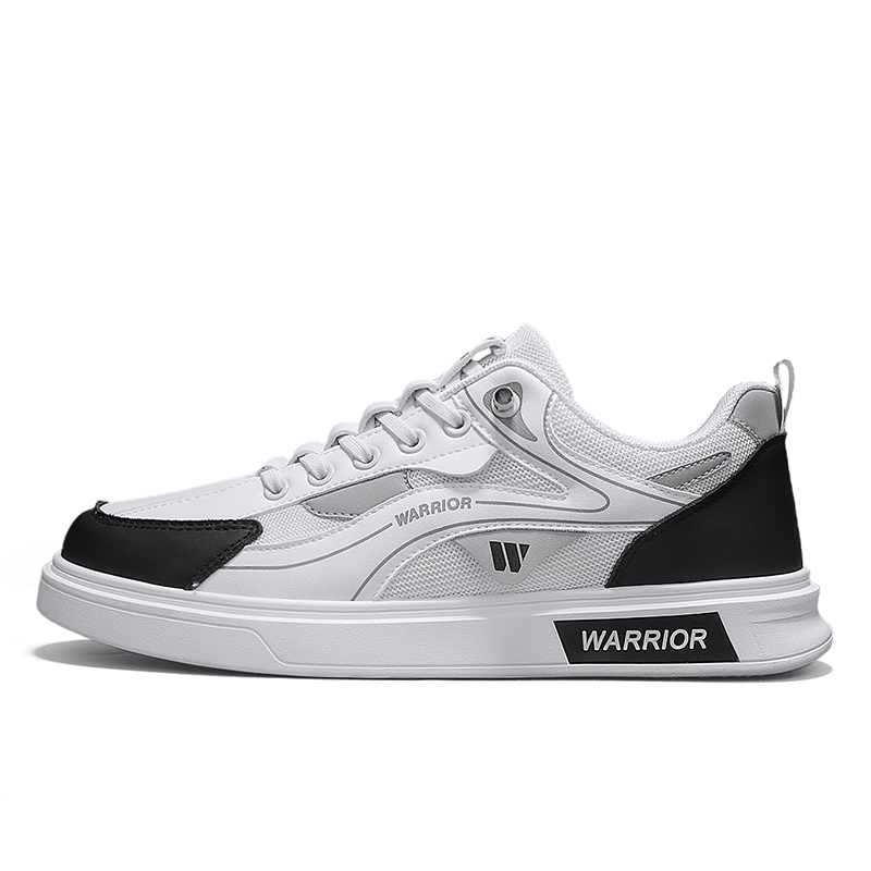 

Кроссовки для скейтбординга мужские, низкие, серые WARRIOR, White Black Gray