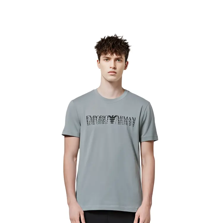 Футболка мужская серая EMPORIO ARMANI — фото 4
