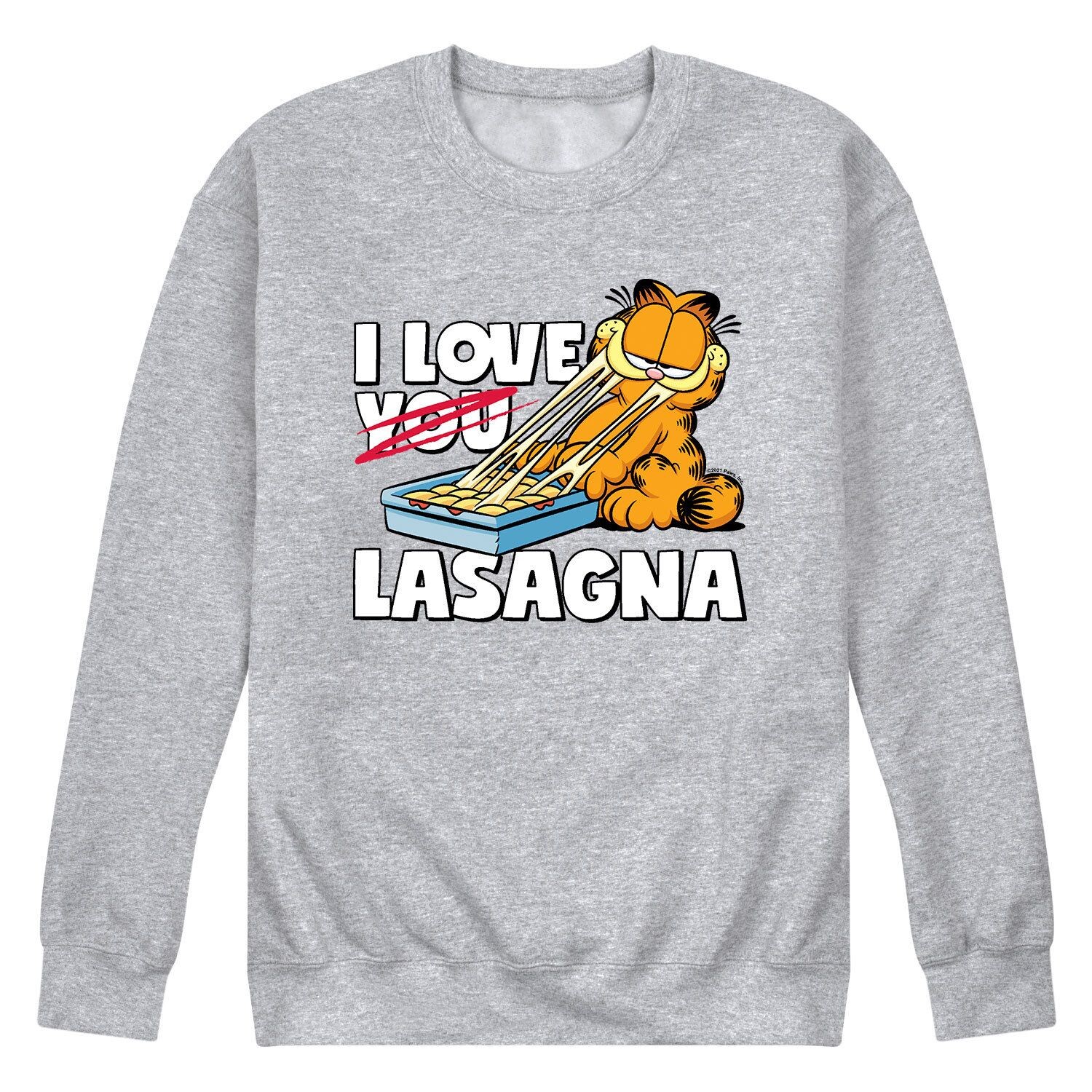 

Мужской свитшот Garfield I Love Lasagna Licensed Character