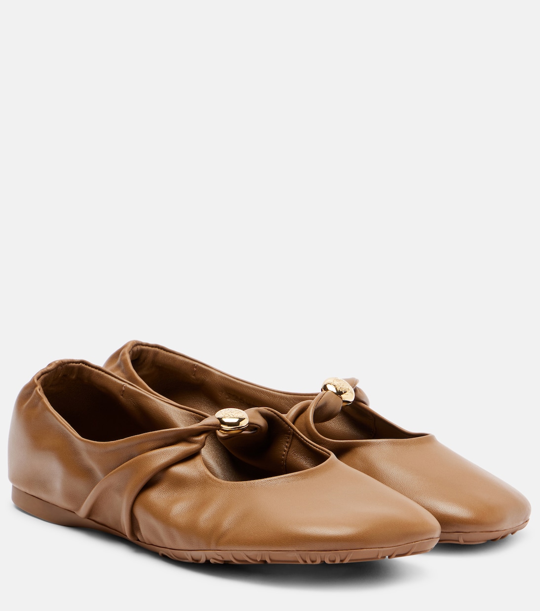 Балетки из галечной кожи Loewe, Oak