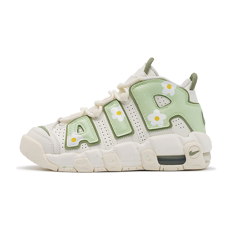 

Баскетбольные кроссовки Air More Uptempo Vintage женские, среднего размера, зеленый/белый Nike