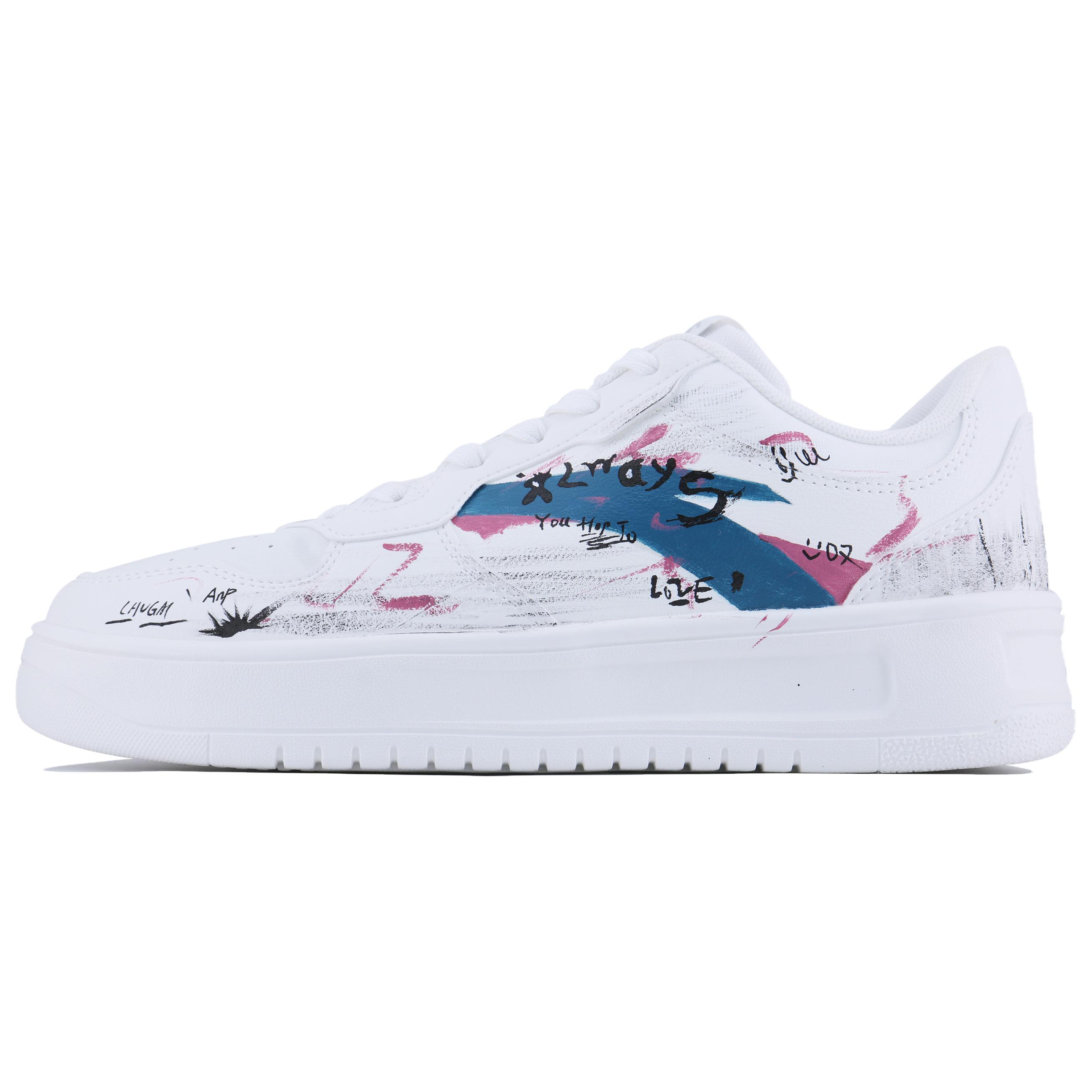 

ANTA Расслабленные нескользящие амортизирующие низкие кроссовки для скейтборда men's white