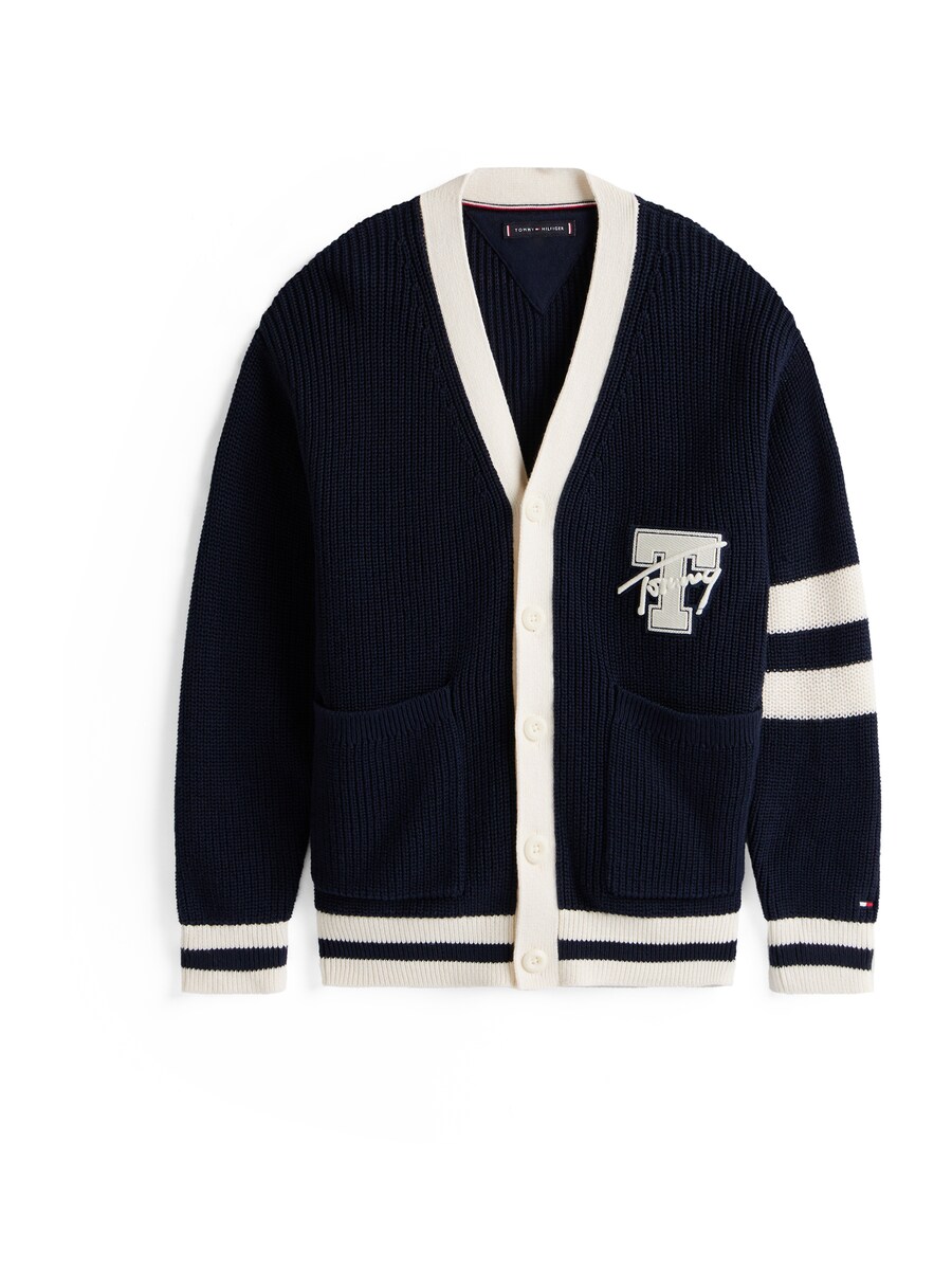 

Вязаный кардиган TOMMY HILFIGER VARSITY, темно-синий