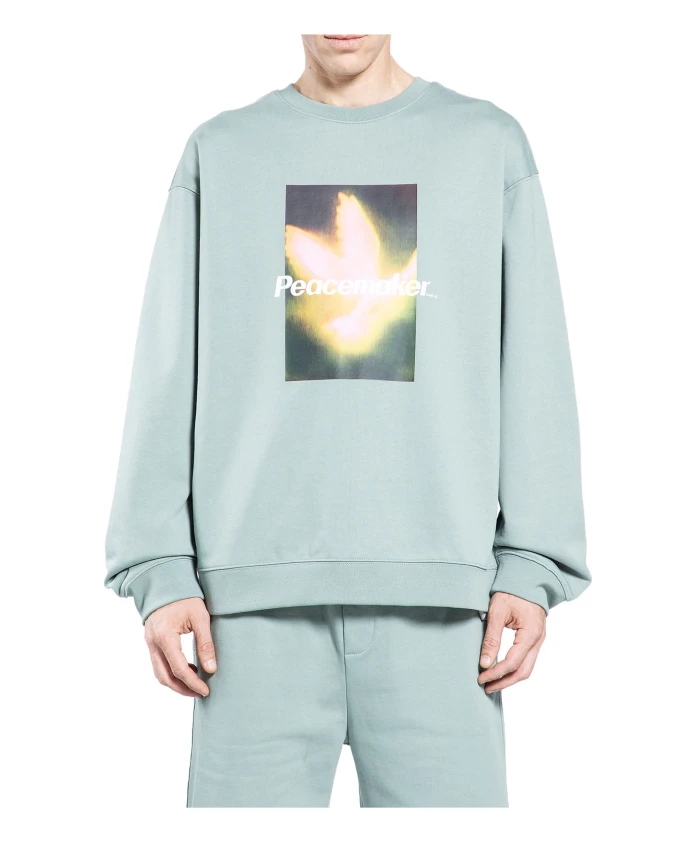 

Футболка с круглым вырезом «Миротворец» шалфейно-зеленого цвета Oamc, зеленый