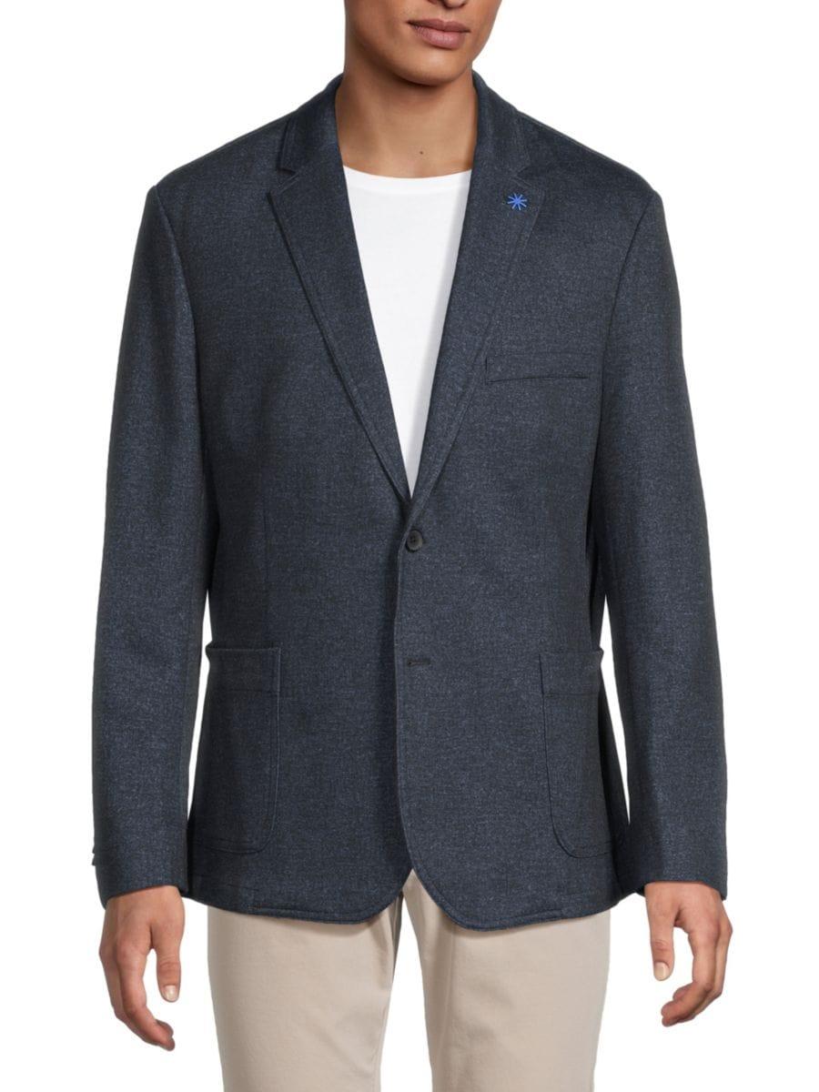 

Современный блейзер с отворотом и острым лацканом C-LAB NYC, синий