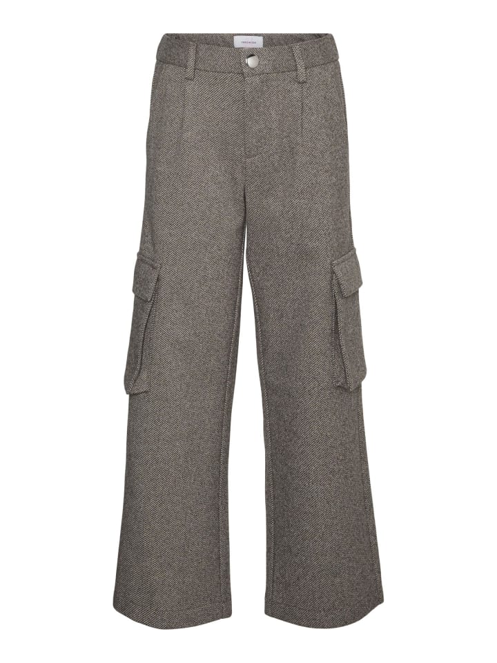 

Тканевые брюки Vero Moda Girl, светло-серый меланж