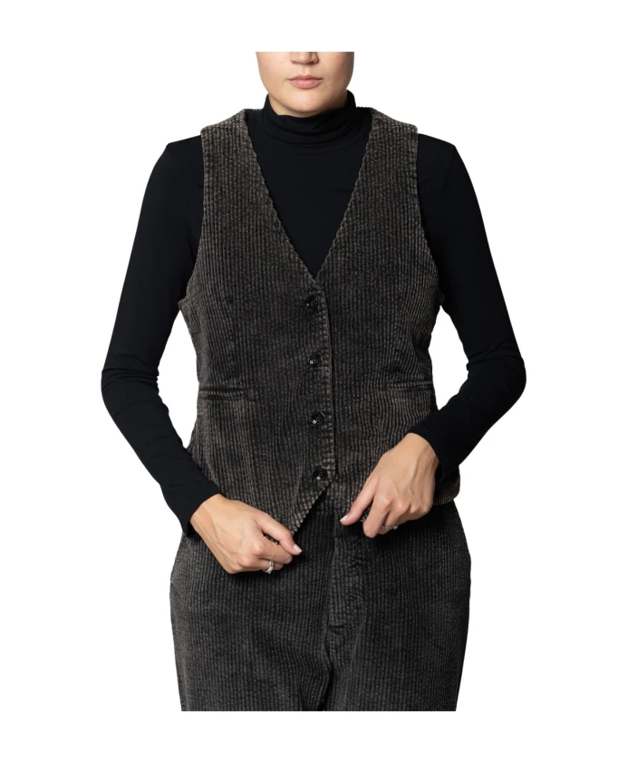 

Жилет Эллен из широкого вельвета и бархата Mason'S, черный