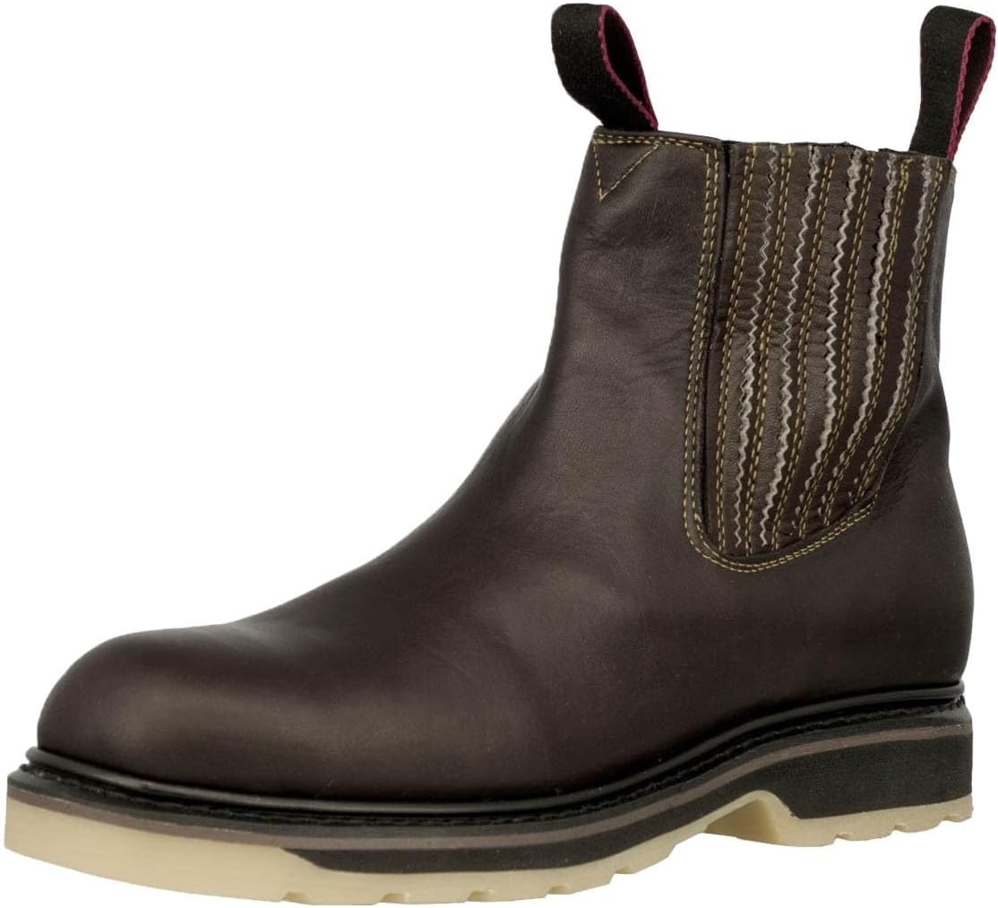 

Мужские ботинки El Presidente Mens Brown Leather с мягким носком, амортизацией и противоскользящей подошвой