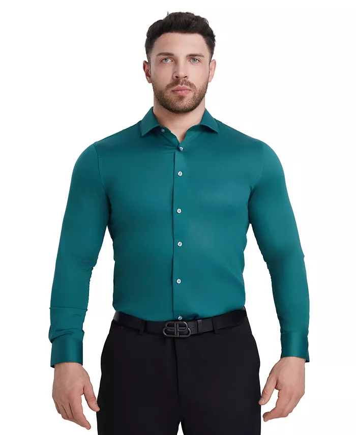 

Сорочка Slim Fit из сатина Solid Perry Ellis, зеленый