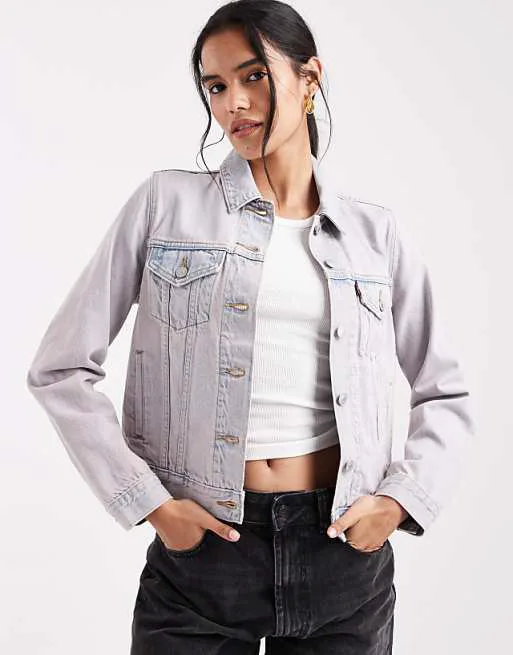 Оригинальная джинсовая куртка дальнобойщика Levi's розового оттенка — фото 2