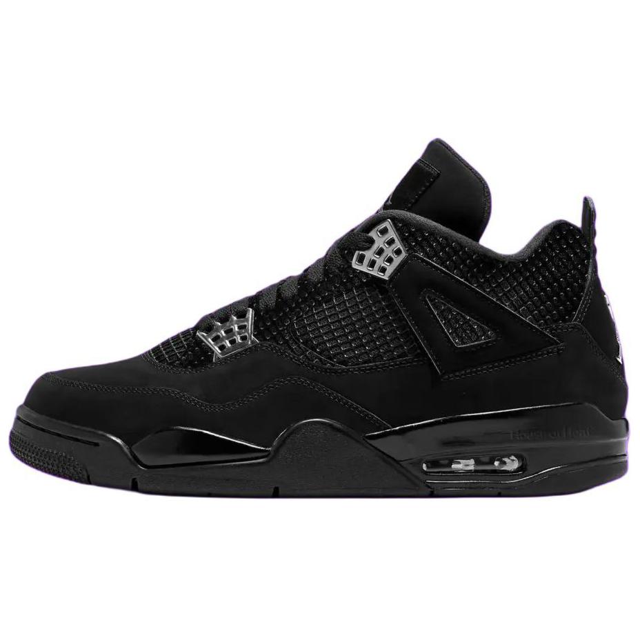 

Кроссовки Air Jordan 4 Vintage Basketball Shoes Women's Mid-top Black, черный