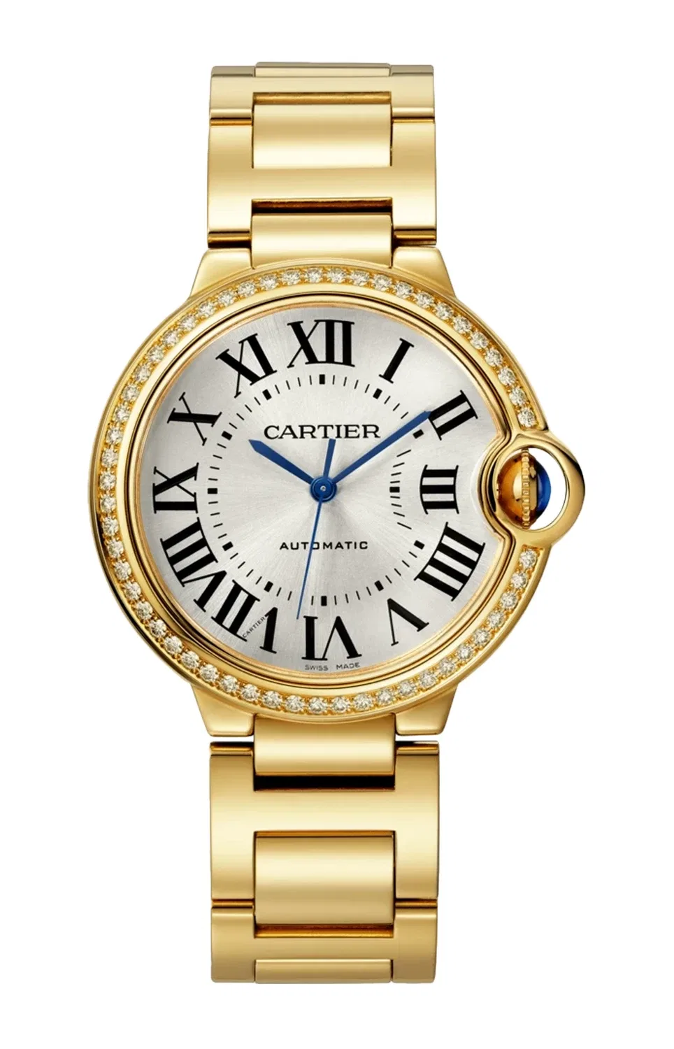 Ballon Bleu de CARTIER, желтое золото, бриллианты, автоматические - WJBB0070, золотой
