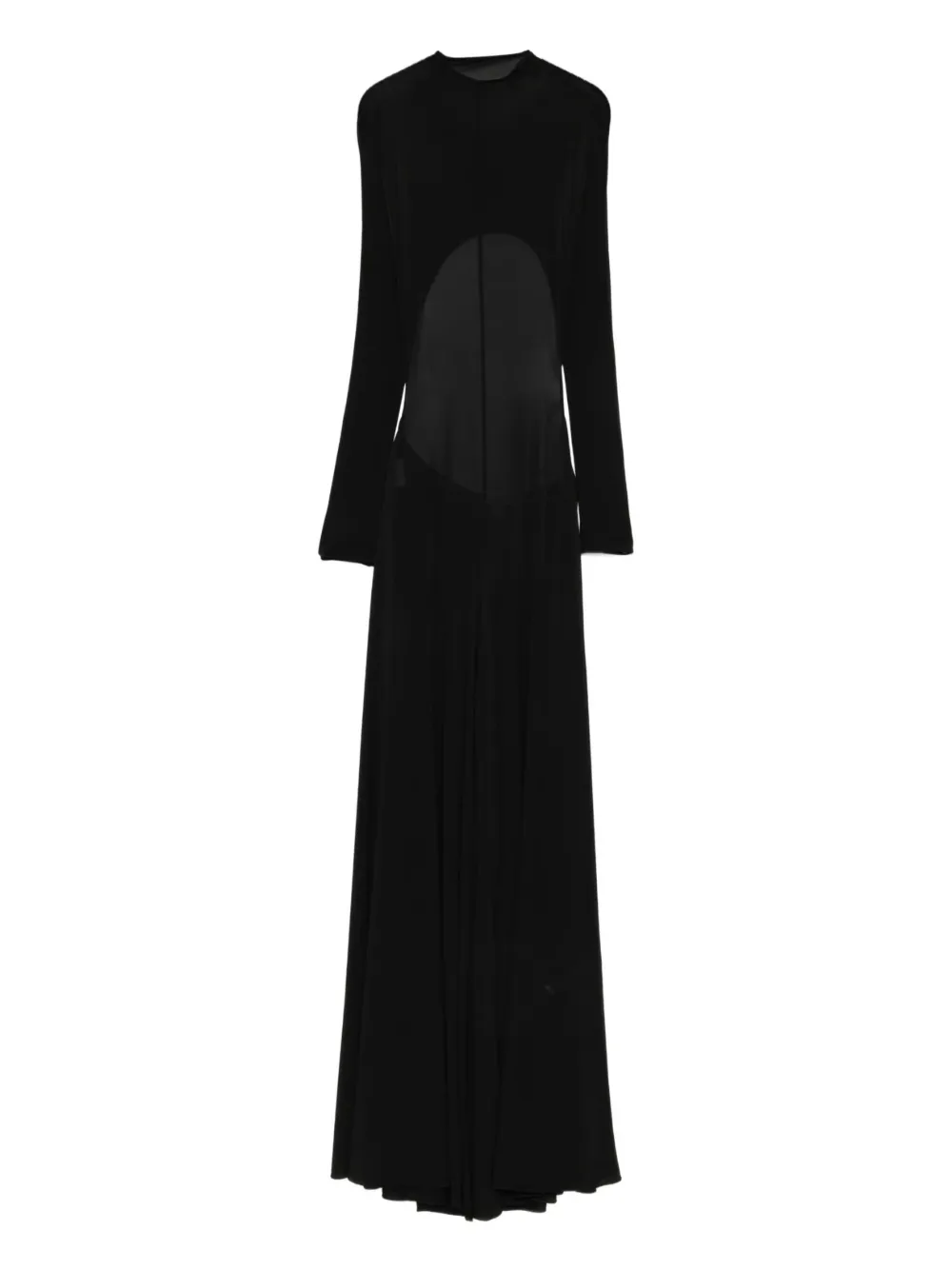 

Платье макси с высоким воротником Alaïa, черный