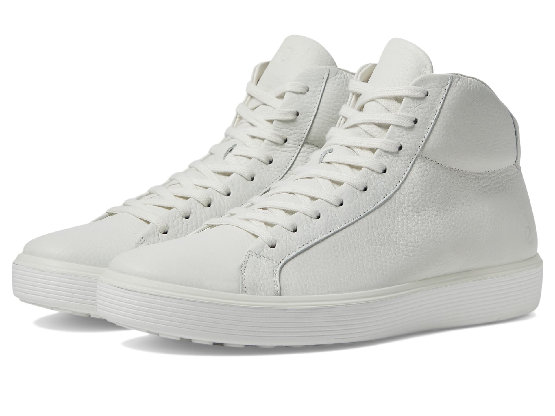 

Кроссовки ECCO Soft 60 Premium High-Top Sneakers, White Pebbled Leather