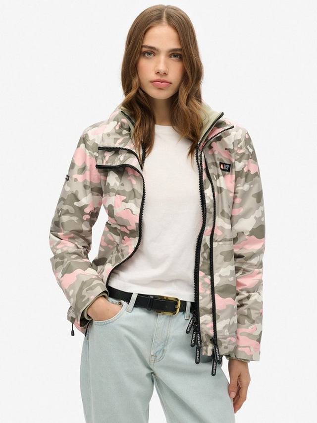 

Куртка- ветровка с горным камуфляжем Superdry, цвет Seagrass Pink
