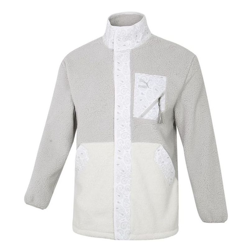 

Куртка PUMA Unisex Paisley Imitation Lamb Wool Stand-up Collar Jacket Grey, серый