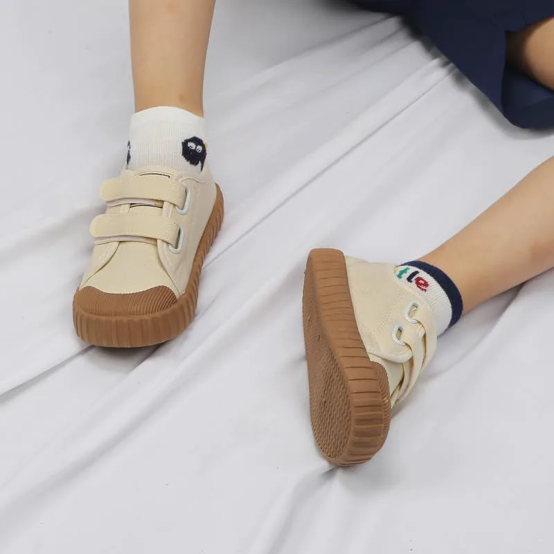 Детские слипоны из парусины с принтом динозавров, унисекс, с регулируемым ремешком, удобные для ходьбы, с застежкой-липучкой Cozystep, хаки — фото 4