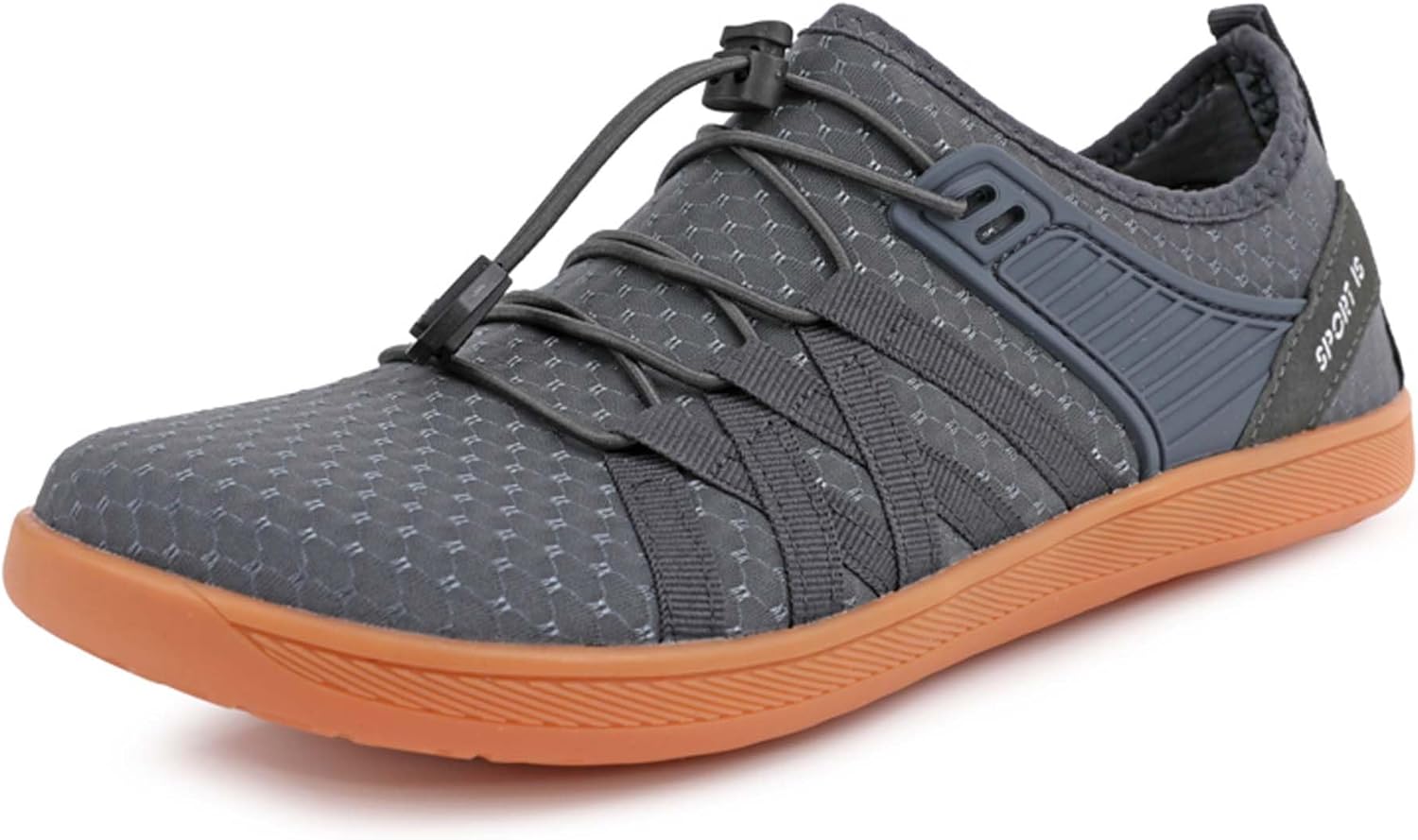 

Мужские и женские босоножки с широким носком, повседневные спортивные, для фитнеса и бега, дышащие, легкие, для ходьбы с нулевым перепадом подошвы, многофункциональные тренировочные кроссовки Generic, серый